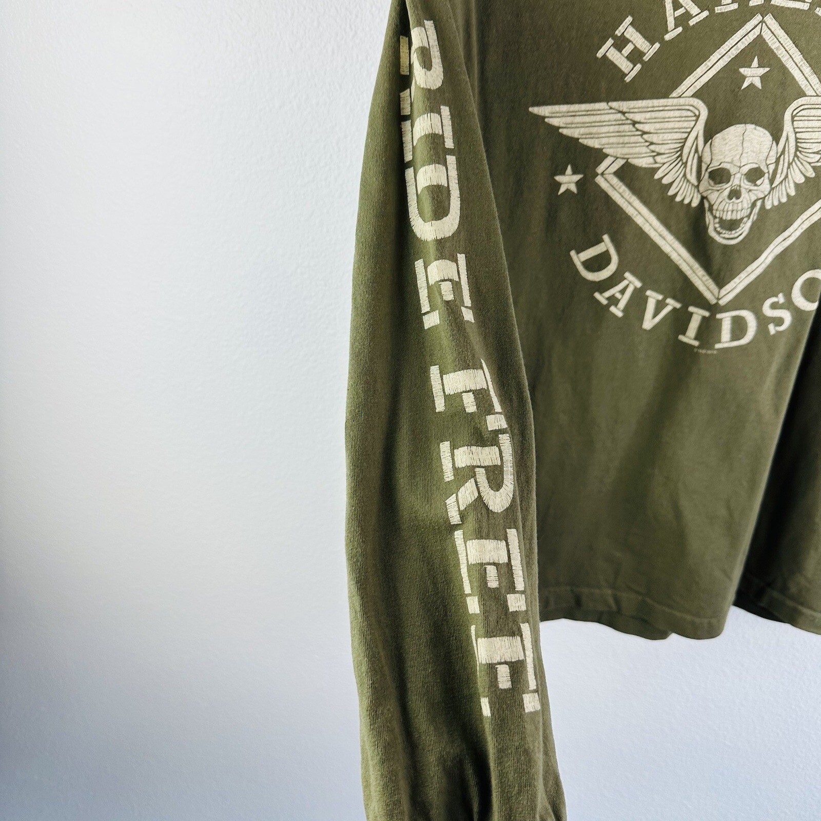 HARLEY-DAVIDSON Iron Bar Long Sleeve – Herren Langarm-Shirt Aus Schwerem Baumwoll-Jersey, Kaltgefärbt, Retro-Look