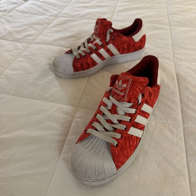 Adidas Superstar II Shelltoe Shoes Solar Burst Red White 2014