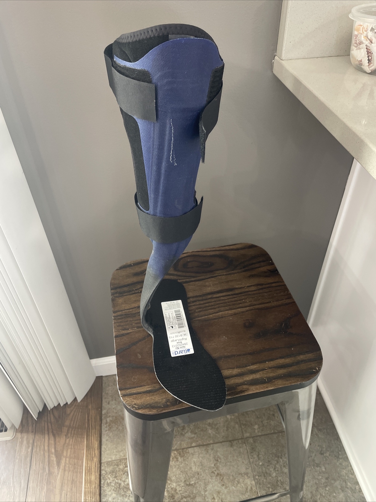 Allard Blue Rocker Large Right Brace Carbon AFO Drop Foot Orthosis