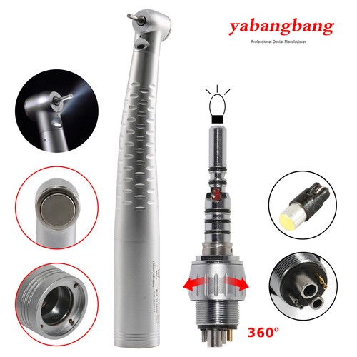 2 Turbina Dental LED Fiber Optic Handpiece 6 Hole Acople For Multiflex Coupler - Imagen 3 de 11