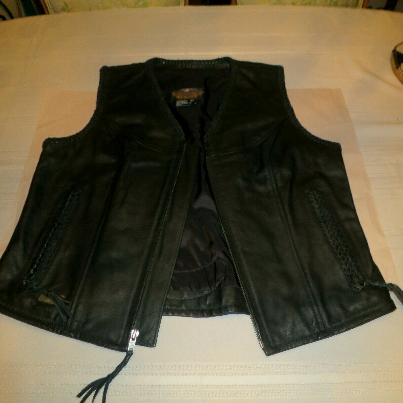 HarleyDavidson Womens Willie G Leather Vest Black L … Gem