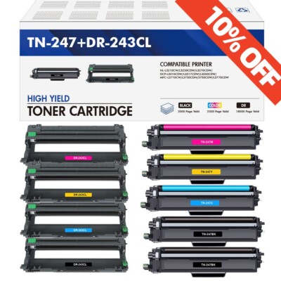 Toner/Drum Compatible with Brother MFC-L 3750 CDW MFC-L 3770 CDW DR-243 CL TN247