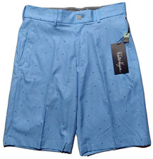 WALTER HAGEN Perfect 11 Men 30 Jasmine Geo Print Daybreak Blue 10" Shorts NEW