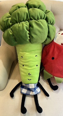 Ikea Plush Torva BROCCOLI & STRAWBERRY Soft Stffd Cuddle Toys 12m+