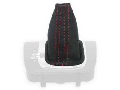 FOR VW SCIROCCO 2008-2017 DSG GEAR SHIFT BOOT GAITER ALCANTARA STITCHING RED