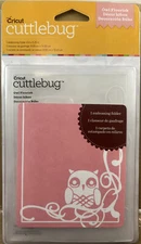 Cuttlebug Provo Craft Embossing Folder Owl Flourish 4" x 5.25" NEW Sealed