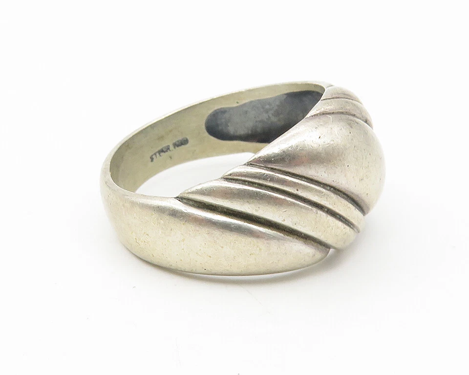 Anillo KABANA 925 Plata Esterlina Vintage Brillante Cúpula Banda Talla 10 RG11375 Foto 3 de 4