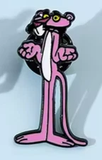 PINK PANTHER enamel pin - cartoon cat funny - FREE SHIPPING