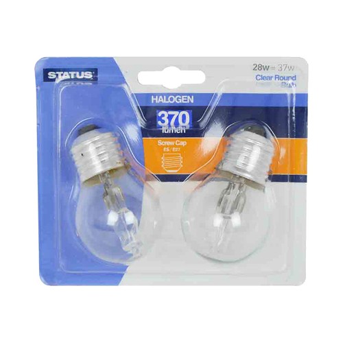 10 x Halogen Golf Ball Light Bulbs ES E27 28W = 40W DIMMABLE Energy