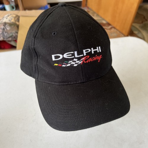 Delphi Racing Strapback Hat Black Cap Speedway Nascar Shumsky - Picture 2 of 10