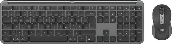 Logitech MK950 Signature Slim Kabelloses Tastatur-Maus-Set, Graphit, Leise-image