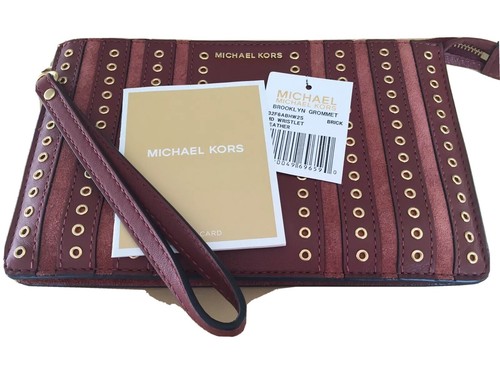 Michael Kors Medium Wristlet Clutch Bag Leather and Suede - Picture 3 of 11