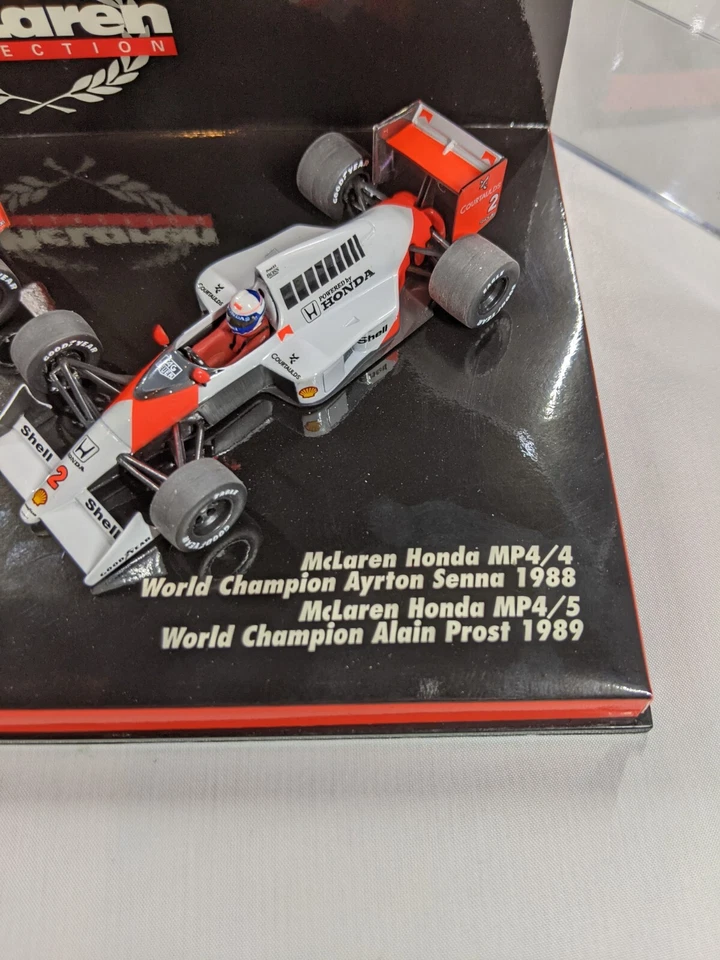 Senna Prost, WC Set 2, 1988/89 McLaren Honda MP4/4, MP4 5, 1:43 Minichamps - Image 2 of 4