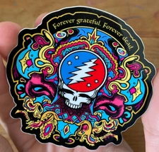 Grateful Dead Steal Your Face Forever Premium Vinyl sticker 3 in FREE SHIPPING