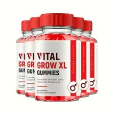 5-Pack Vital Grow XL Gummies For Men - Advanced Formula Supplement - 300 Gummies