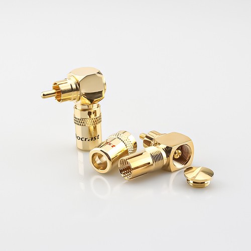 4PCS RCA Male Right Angle Plug Audio Connector Hi-end Cable Adapter For Musical - 第 8/9 張圖片