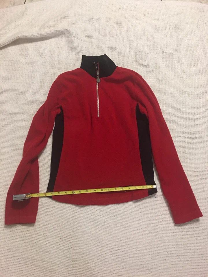 Old Navy Girls Red 1/4 Zip Pullover Fleece Size M - Image 2 of 4