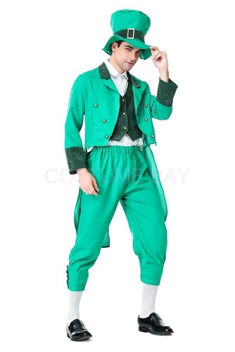 Men St Patrick Irish Cosplay Book Week Halloween Funcy Circus Party Costume - Picture 8 of 20