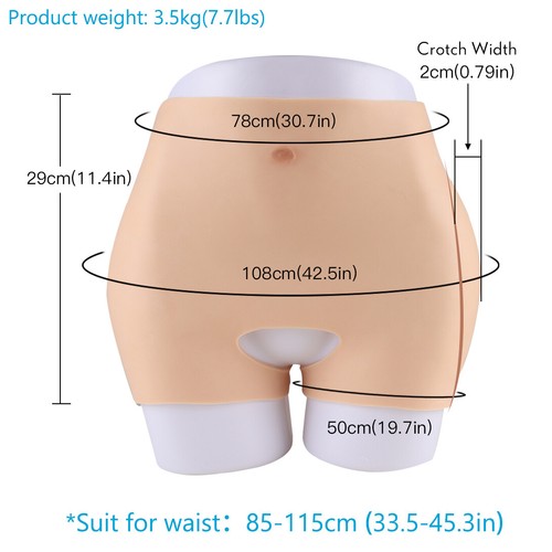 KnowU Silikon Hüfthose offener Schritt Höschen Plump Butt Unterwäsche Crossdresser - Bild 18 von 19