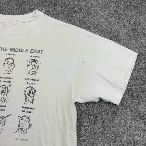 Vintage Y2k Life In The Middle East Shirt Herren L weiß lustig Witz Parodie camel - Bild 3 von 6