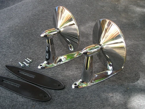 NEW SET VINTAGE STYLE REPLACEMENT FENDER / DOOR MIRRORS 53 56 57 !