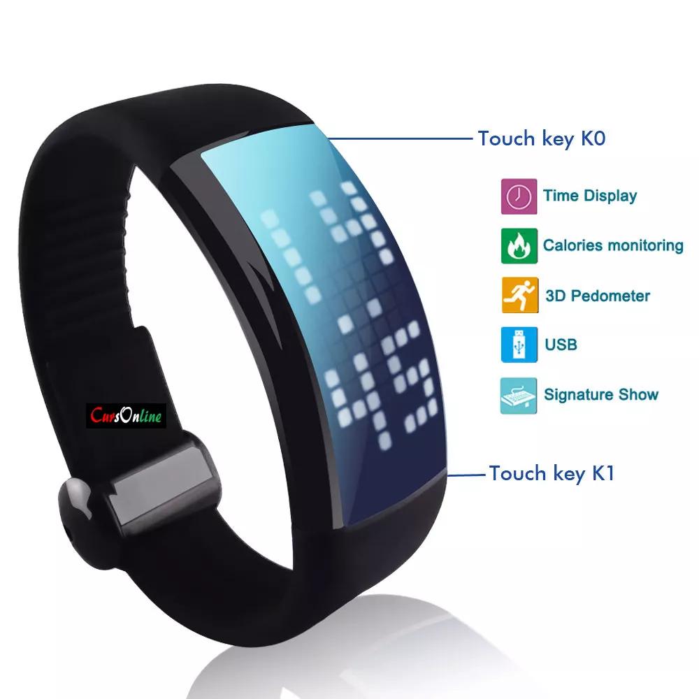 iWatch Computer 3D 8Gb Sport Fitness ContaPassi Calorie Personal