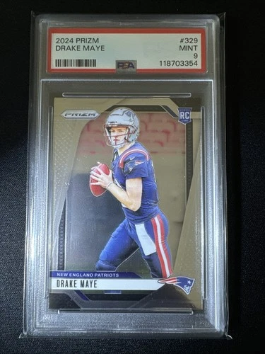 2024 Panini Prizm - Rookies Drake Maye #329 (RC) PSA 9