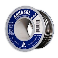 Lead-Free Plumbing Silver Bearing, 0.125inch 0.5lb-227g 3mm-0.125inch Solder