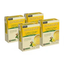 4 PACK-Bigelow Lemon Ginger Herbal Tea Keurig K-Cup Pods 22 Ct ,88 Pod FREE SHIP