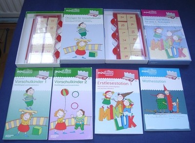 2 x Westermann MiniLük Mini Lük Kasten + je 2 Hefte Vorschule u 1. Klasse