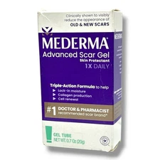 *Mederma Advanced Scar Gel Skin Protectant 0.7oz./20g New In Box
