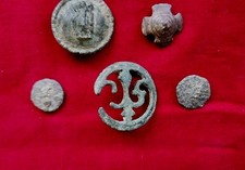 Sammlung Rom Griechische Fibel Brosche Auszeichnung M&uuml;nzen Antik Artefakte Knopf