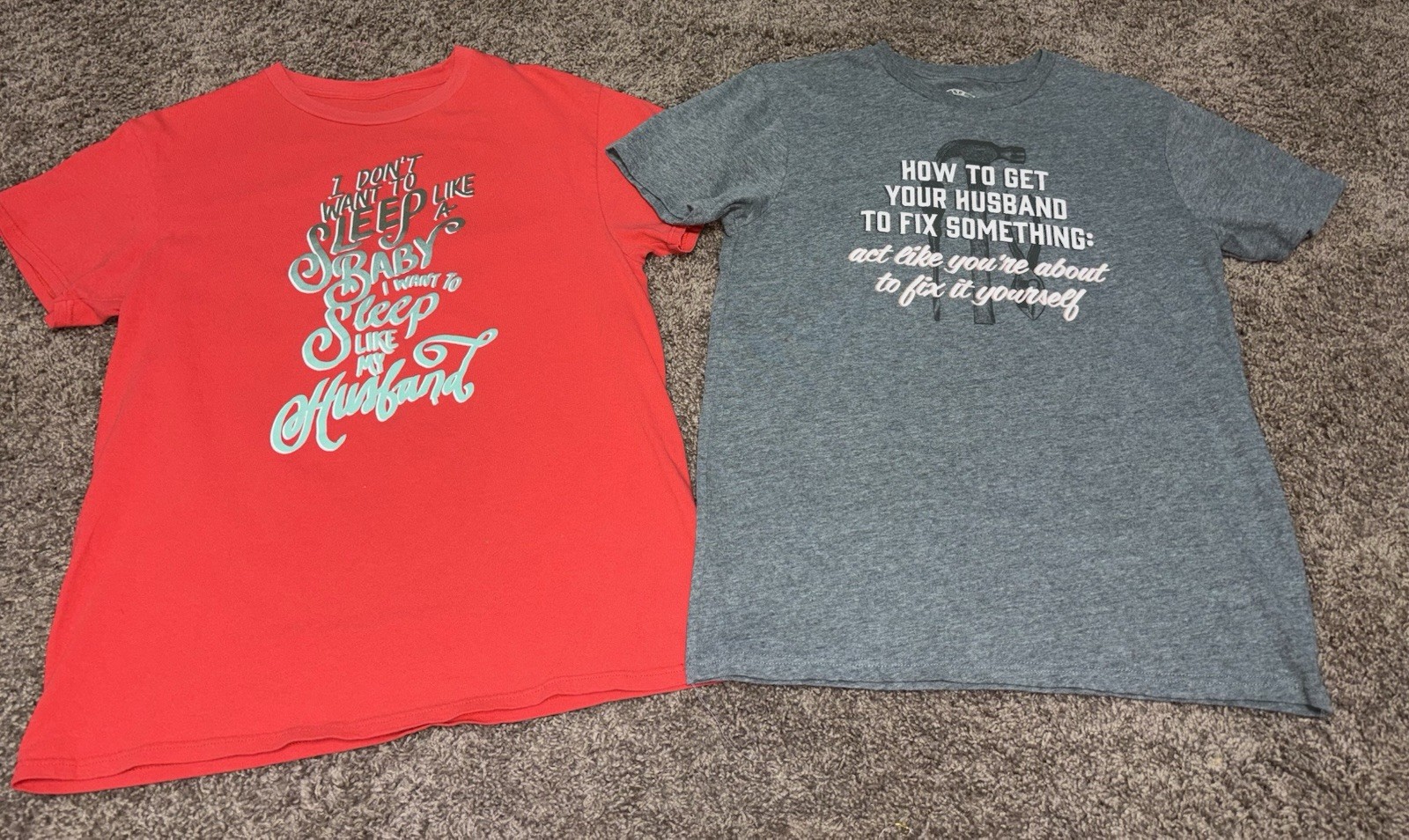Lot Of 2 Woman's Size Medium Funny Graphic Tees Live Outside The Limits Brand-image