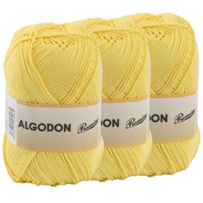 Lot de 3 pelotes de fil de coton 100 % coton parfait pour tricoter ou crochet