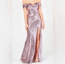 sequin Rose Gold Long Dress