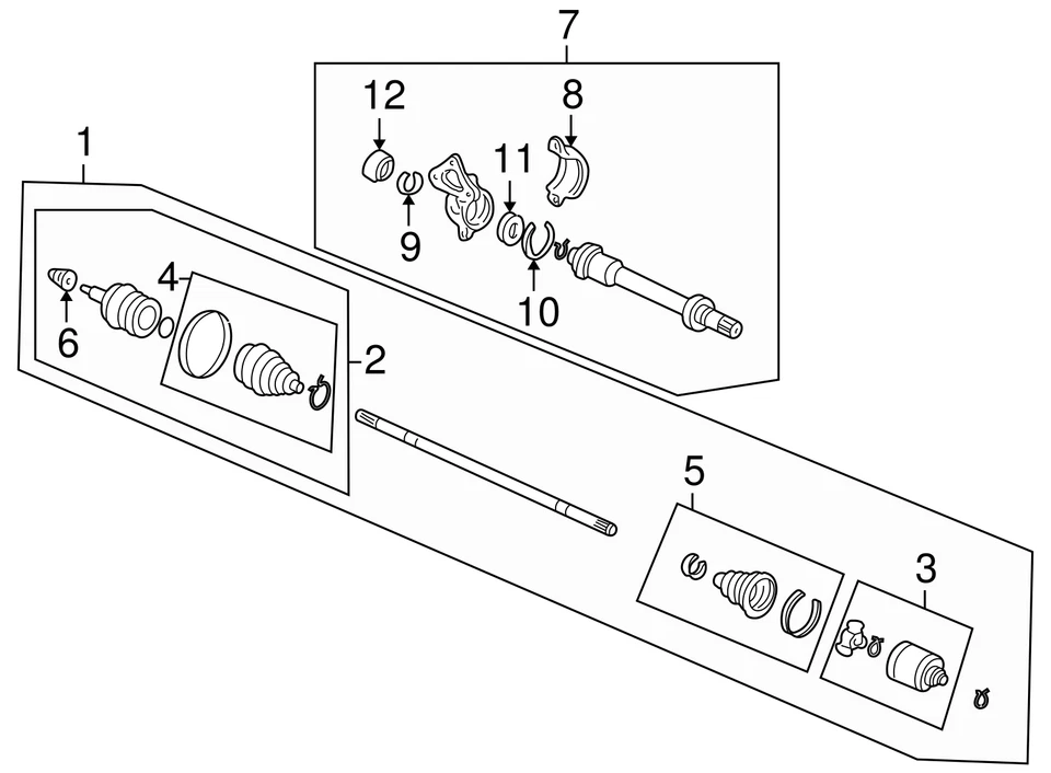 Junta intraborda genuina Honda 44310-S0X-A21 Foto 2 de 2