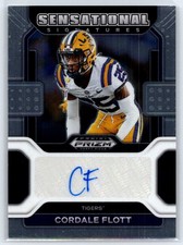 2022 Panini Prizm Draft Picks Cordale Flott #SS-CFL Auto LSU Tigers