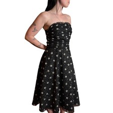 Jessica Howard Black & White Vintage Inspired Tool Polka Dot Dress Sz 4-6