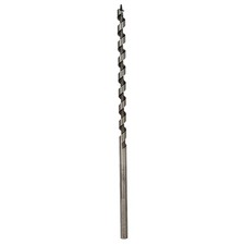 Irwin 49904 Power Drill Auger Bit, 1/4 in Dia, 7-1/2 in OAL, Solid Center Flute,