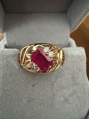 585 RG Rotgold Vintage Walzgold Ring UK Größe Q USA Größe 8 Durchmesser 18 mm 