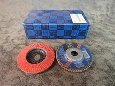 NEW Box of 10 PFERD 62651 4-1/2"x5/8"x7/8" 40 Grit Polifan Flap Discs (R11)