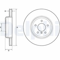 2X Bremsscheibe Delphi BG4753C FüR E64 E61 E60 BMW E63 5Er Touring 6Er 525 530