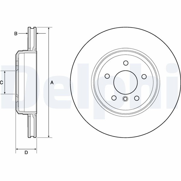 2X Bremsscheibe Delphi BG4753C FüR E64 E61 E60 BMW E63 5Er Touring 6Er 525 530-image