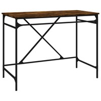 Schreibtisch RäUchereiche 100X50X75 Cm Spanplatte Und Eisen