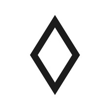 Diamond Shape Outline Vinyl Decal Car Window Diamond Symbol Sticker