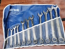 K-D TOOLS USA 12 PIECE SAE Combination Wrench Set 3/8" - 1" Polished Chrome