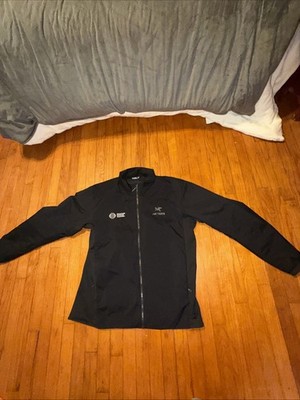 Arcteryx Gamma LT Jacket Mens Size XL Black Zip Up Corporate Logo