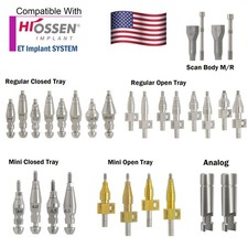 US Dental Hiossen Osstem M/R Transfer lmpression Coping Open/Closed Tray Analog