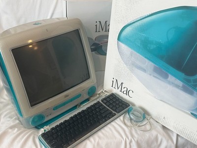 Vintage Apple iMac DV G3 ''Blueberry'' Matching Box Serial #s! Works VG+ READ!