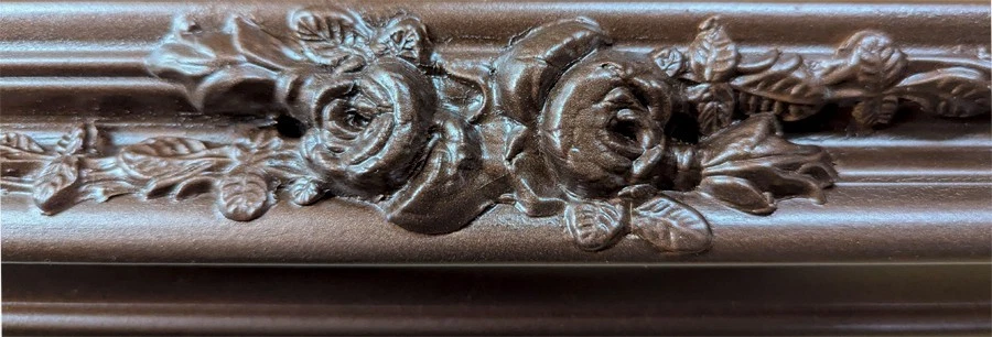 Litografía Rosamond Christine “Denim and Silk” años 70, marco rosa ornamentado 16 x20 Foto 2 de 3